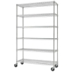 Picture of TRINITY 6-Tier Wire Shelving Rack, 48" x 18" x 72" NSF, Includes Wheels 