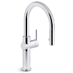 Picture of KOHLER Pull-down kitchen faucet with three-function sprayhead - Polished Chrome