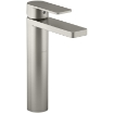 Picture of KOHLER Parallel Tall Single-Handle Bathroom Sink Faucet - Vibrant Brushed Nickel