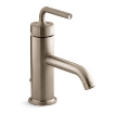 Picture of KOHLER Purist® Single-handle bathroom sink faucet with straight lever handle - Vibrant Brushed Bronze