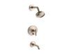 Picture of KOHLER Purist Rite-Temp® Pressure-Balancing Bath and Shower Faucet Trim - Vibrant Brushed Bronze