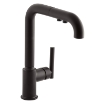 Picture of KOHLER Pull-out kitchen faucet with three-function sprayhead - Matte Black