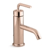 Picture of KOHLER Single-handle bathroom faucet with straight lever handle - Rose Gold