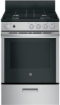 Picture of GE® 24" Steam Clean Free-Standing/Slide-in Gas Range - Stainless Steel on Black 