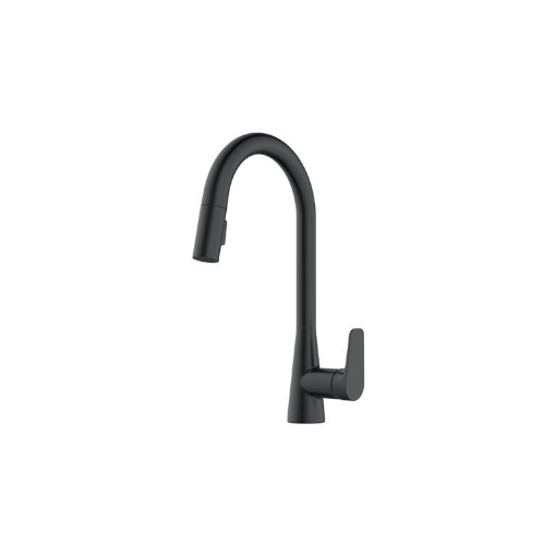 Picture of Delta Ixa Jive Single Handle Pull-Down Kitchen Faucet - Matte Black