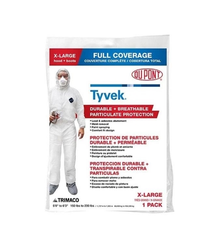 Picture of Trimaco DuPont Tyvek Protective Coverall with Hood and Boots - Extra Large