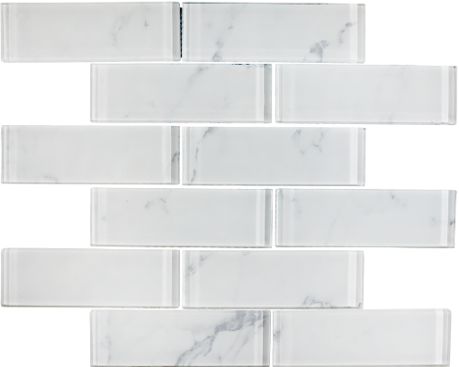 Picture of 12" X 12" Mosaic Glass Tile - Cloudy White - 1 Piece 