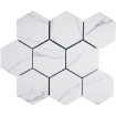 Picture of 12" x 12" Porcelain White Hexagon Mosiac - 1 Piece