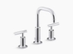 Picture of KOHLER Purist® Widespread bathroom sink faucet with Lever handles - Polished Chrome 