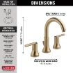 Picture of Delta TRINSIC® Two Handle Widespread Bathroom Faucet - Champagne Bronze 