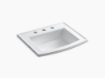 Picture of Archer® 22-3/4" rectangular drop-in bathroom sink - White