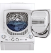 Picture of GE Appliances Unitized Spacemaker 2.3 cu. ft. Washer/ 4.4 cu. ft. Gas Dryer - White