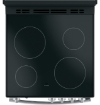 Picture of GE® 24" Free-Standing/Slide-in Front Control Range with Steam Clean - Stainless Steel on Black 