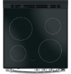 Picture of GE® 24" Free-Standing/Slide-in Front Control Range with Steam Clean - Stainless Steel on Black 