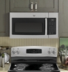 Picture of GE Appliances 1.6 Cu. Ft. Over-the-Range Microwave Oven - Stainless Steel Black