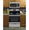 Picture of GE Appliances 1.6 Cu. Ft. Over-the-Range Microwave Oven - Stainless Steel Black