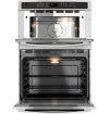 Picture of GE Appliances 1.7 Cu. Ft. Upper / 5.0 Cu. Ft. Lower Combination Double Wall Oven - Stainless Steel Black