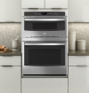 Picture of GE Appliances 1.7 Cu. Ft. Upper / 5.0 Cu. Ft. Lower Combination Double Wall Oven - Stainless Steel Black