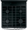 Picture of GE® 24" Steam Clean Free-Standing/Slide-in Gas Range - Stainless Steel on Black 