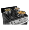 Picture of GE® 24" Steam Clean Free-Standing/Slide-in Gas Range - Stainless Steel on Black 