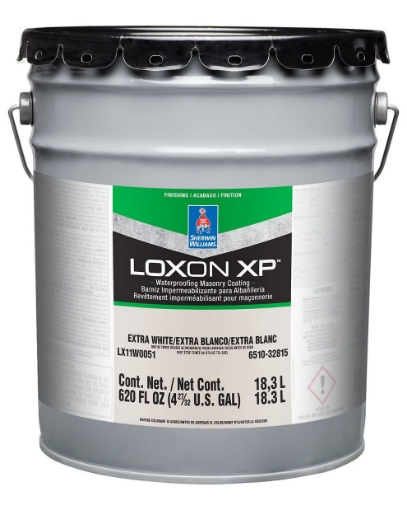 Picture of (IN STORE PURCHASE) Sherwin-Williams SW Loxon EW XP Coating Flat Extra White 5 Gallon