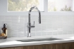 Picture of KOHLER Pull-down kitchen faucet with three-function sprayhead - Polished Chrome