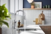 Picture of KOHLER Pull-down kitchen faucet with three-function sprayhead - Polished Chrome