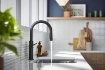 Picture of KOHLER Pull-down kitchen faucet with three-function sprayhead - Matte Black