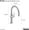 Picture of KOHLER Single-handle bar faucet - Vibrant Stainless