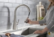 Picture of KOHLER Graze Pull-Down Kitchen Faucet with Three-Function Sprayhead - Vibrant Stainless