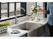 Picture of KOHLER Simplice®Pull-down kitchen sink faucet with three-function sprayhead - Vibrant Stainless