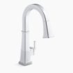 Picture of KOHLER Riff Touchless Pull-Down Single-Handle Kitchen Sink Faucet - Polished Chrome