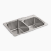 Picture of KOHLER Verse™ 33" top-/undermount double-bowl kitchen sink  - Stainless Steel