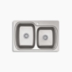 Picture of Kohler Verse™ 33" top-/undermount double-bowl kitchen sink - Stainless Steel