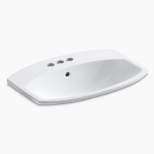 Picture of KOHLER Cimarron® 22-3/4" rectangle drop-in bathroom sink  - White