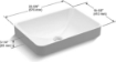 Picture of Kohler Vox® RectangleVessel bathroom sink - White