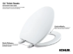 Picture of Kohler Brevia™Quick-Release™ elongated toilet seat K-4774-0 - White