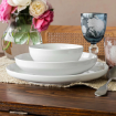 Picture of Over and Back 12-piece White Porcelain Dinnerware Set Service for 4