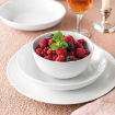 Picture of Over and Back 12-piece White Porcelain Dinnerware Set Service for 4