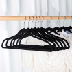 Picture of Space Saving Flocked Hangers - Non Slip Hangers 50 Pack - Black 