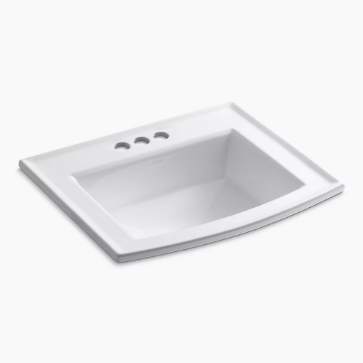 Picture of Kolher Archer Drop-in Rectangular Bathroom Sink - White