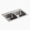 Picture of Kohler Verse™ 33" top-mount double-bowl kitchen sink - Stainless Steel