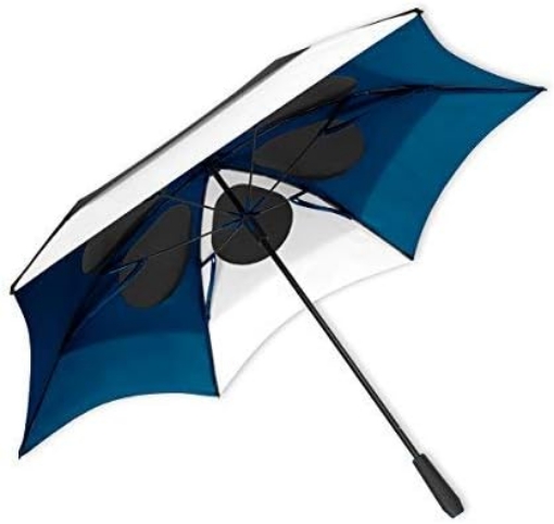 Picture of ShedRain Vortex Vent 62″ Golf Umbrella: Black/White/Navy 