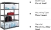 Picture of Whalen 5-Shelf Heavy Duty Steel Shelving Unit - Black 956873