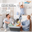 Picture of Pop & Load Collapsible Space Saving Laundry Basket 58 L (1.65 Bushels) of clothing- Gray 187529