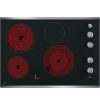 Picture of GE 30 Inch Smoothtop Electric Cooktop with Silver Knobs - Stainless Steel on Black