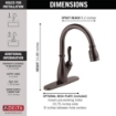 Picture of Delta Leland Single Handle Pull-Down Kitchen Faucet - Oil Rubbed Bronze