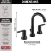 Picture of Delta Trinsic Two Handle Widespread Bathroom Faucet - Matte Black 