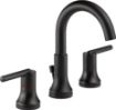 Picture of Delta Trinsic Two Handle Widespread Bathroom Faucet - Matte Black 