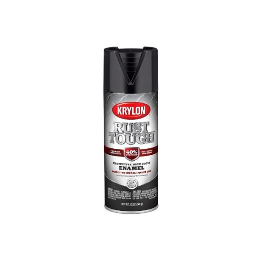 Picture of Krylon Rust Tough Protective Flat 12 oz - Black 